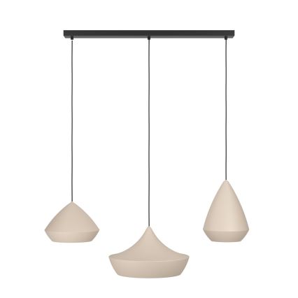Eglo - Kattokruunu johdossa 3xE27/28W/230V beige