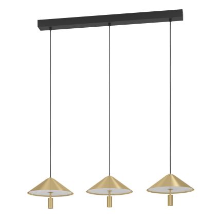 Eglo - Himmennettävä LED-kattokruunu johdossa 3xLED/12W/230V 3000K kulta