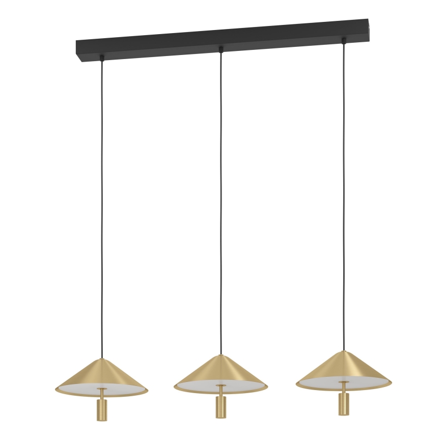 Eglo - Himmennettävä LED-kattokruunu johdossa 3xLED/12W/230V 3000K kulta
