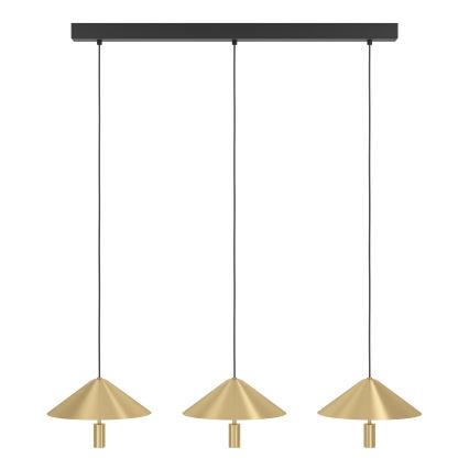 Eglo - Himmennettävä LED-kattokruunu johdossa 3xLED/12W/230V 3000K kulta