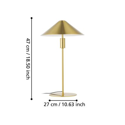 Eglo - Himmennettävä LED-pöytävalaisin LED/12W/230V 3000K kulta