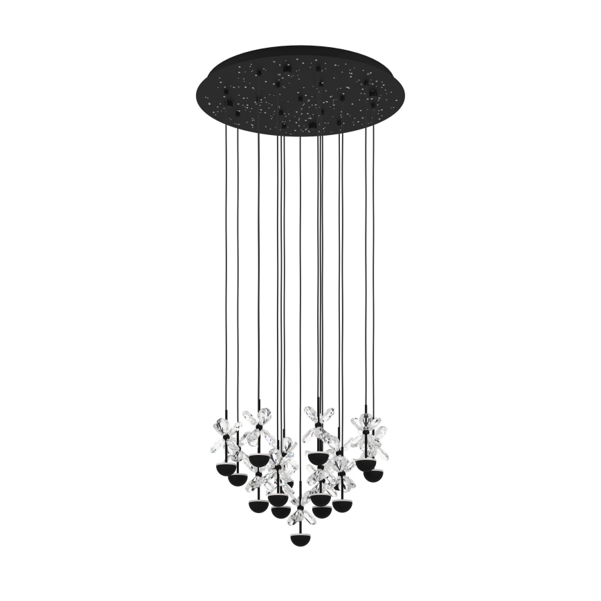 Eglo - Himmennettävä LED-kattokruunu johdossa LED/27W/230V 3000K musta