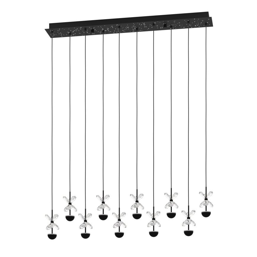 Eglo - Himmennettävä LED-kattokruunu johdossa LED/23W/230V 3000K musta