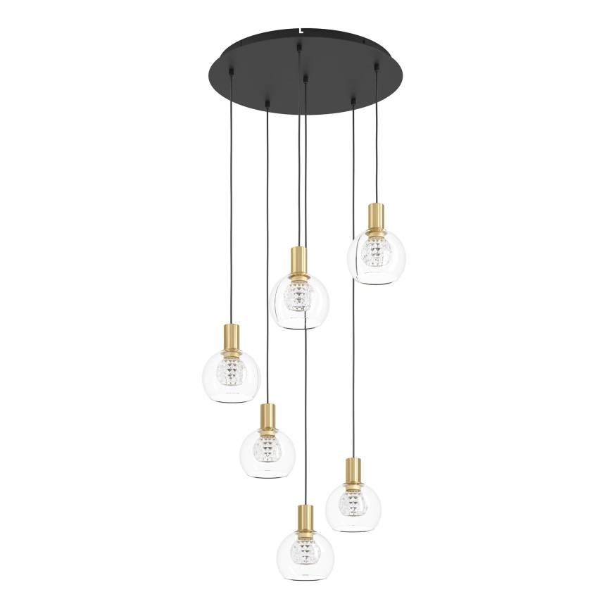 Eglo 390279 - Himmennettävä LED-kattokruunu johdossa 6xLED/5,4W/230V 3000K halkaisija 54 cm kulta