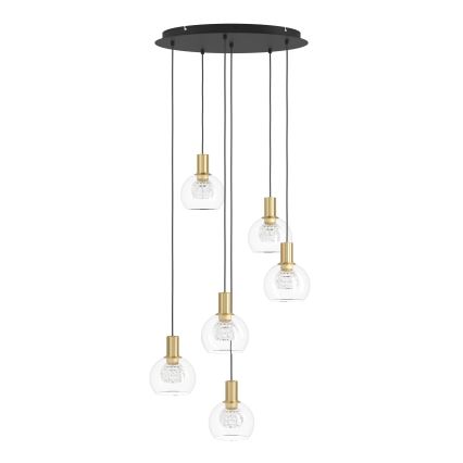 Eglo 390279 - Himmennettävä LED-kattokruunu johdossa 6xLED/5,4W/230V 3000K halkaisija 54 cm kulta