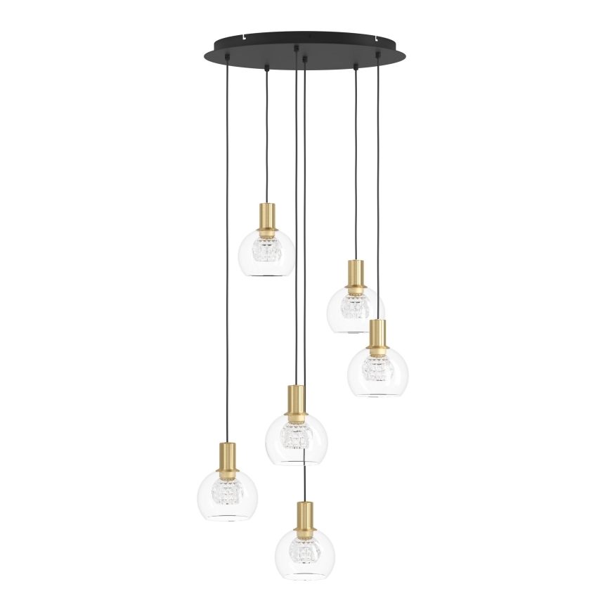 Eglo 390279 - Himmennettävä LED-kattokruunu johdossa 6xLED/5,4W/230V 3000K halkaisija 54 cm kulta