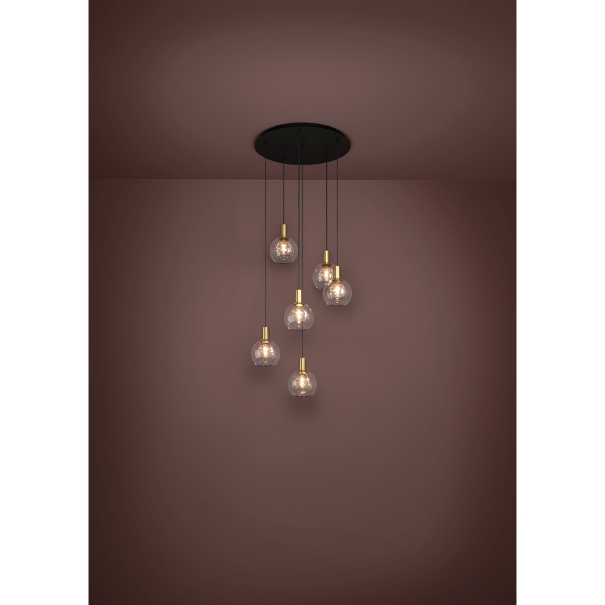 Eglo 390279 - Himmennettävä LED-kattokruunu johdossa 6xLED/5,4W/230V 3000K halkaisija 54 cm kulta