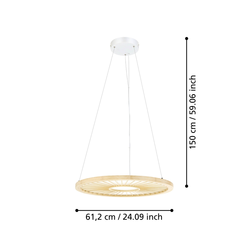 Eglo - Himmennettävä LED-kattokruunu johdossa LED/36W/230V 4000K beige