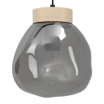 Eglo - Kattokruunu johdossa 3xE27/40W/230V savuinen