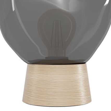 Eglo - Pöytävalaisin 1xE27/40W/230V savuinen