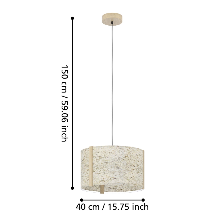 Eglo - Kattokruunu johdossa 1xE27/25W/230V beige