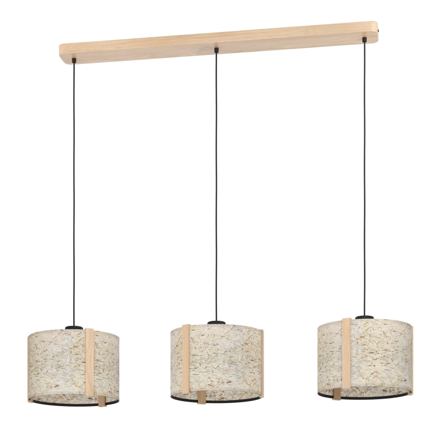 Eglo - Kattokruunu johdossa 3xE27/25W/230V beige
