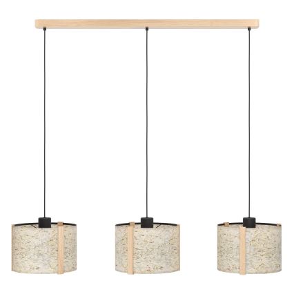 Eglo - Kattokruunu johdossa 3xE27/25W/230V beige