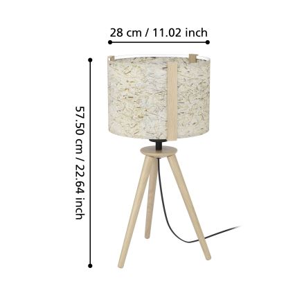 Eglo - Pöytävalaisin 1xE27/25W/230V beige