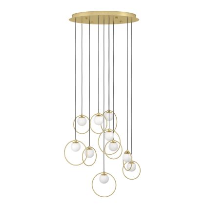 Eglo - Himmennettävä LED-kattokruunu johdossa 10xLED/3W/230V 3000K halkaisija 58 cm kulta