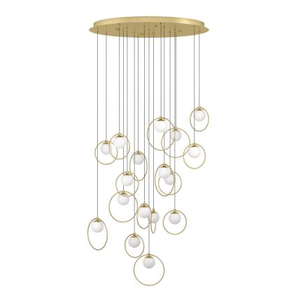 Eglo - Himmennettävä LED-kattokruunu johdossa 17xLED/3W/230V 3000K halkaisija 78 cm kulta