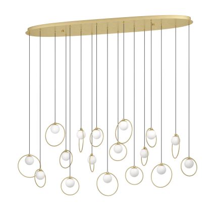 Eglo - Himmennettävä LED-kattokruunu johdossa 17xLED/3W/230V 3000K kulta