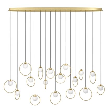 Eglo - Himmennettävä LED-kattokruunu johdossa 17xLED/3W/230V 3000K kulta