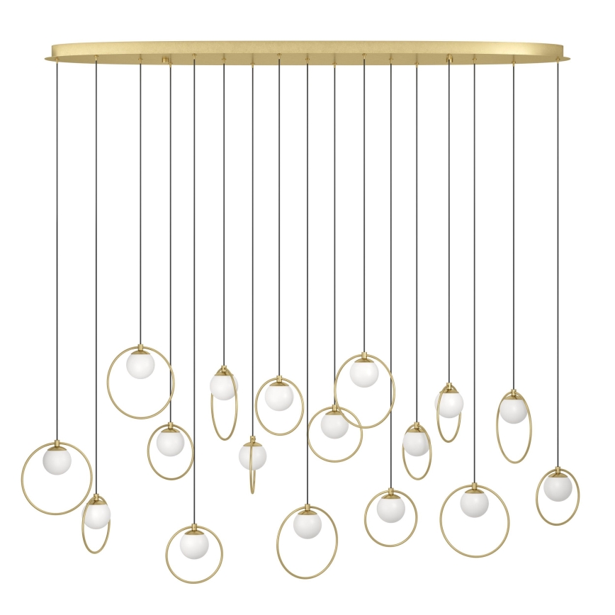 Eglo - Himmennettävä LED-kattokruunu johdossa 17xLED/3W/230V 3000K kulta