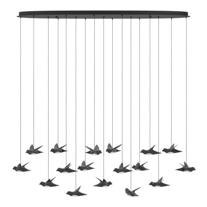Eglo - Himmennettävä LED-kattokruunu johdossa 17xLED/3W/230V 3000K musta
