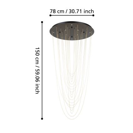 Eglo - Himmennettävä LED-kattovalaisin 8xLED/4,2W/230V 3000K