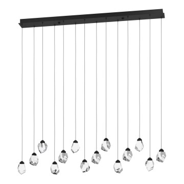 Eglo 390358 - Himmennettävä LED-kattokruunu johdossa SINDICAT 14xLED/3W/230V musta/läpinäkyvä