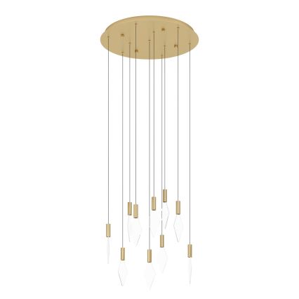Eglo - Himmennettävä LED-kattokruunu johdossa 10xLED/3W/230V 3000K halkaisija 58 cm kulta