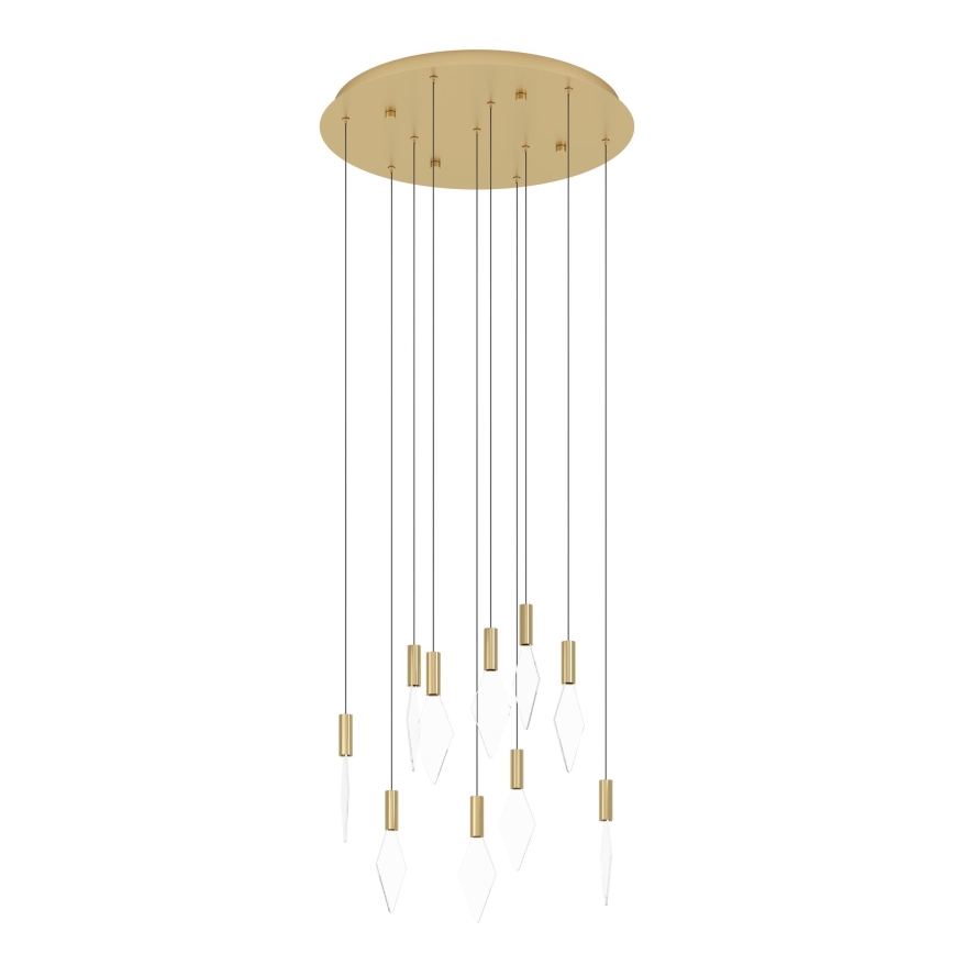 Eglo - Himmennettävä LED-kattokruunu johdossa 10xLED/3W/230V 3000K halkaisija 58 cm kulta