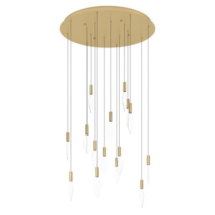 Eglo - Himmennettävä LED-kattokruunu johdossa 16xLED/3,3W/230V 3000K halkaisija 78 cm kulta