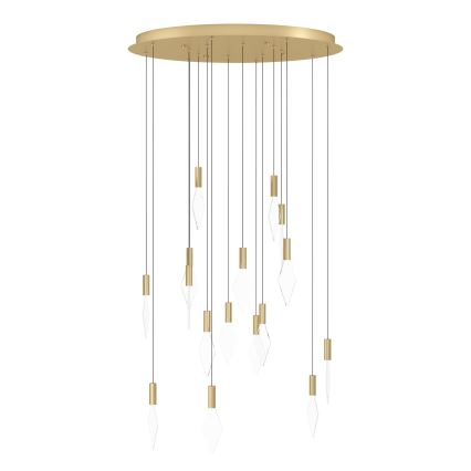 Eglo - Himmennettävä LED-kattokruunu johdossa 16xLED/3,3W/230V 3000K halkaisija 78 cm kulta