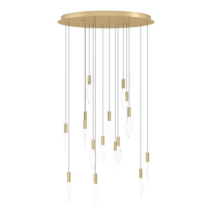 Eglo - Himmennettävä LED-kattokruunu johdossa 16xLED/3,3W/230V 3000K halkaisija 78 cm kulta
