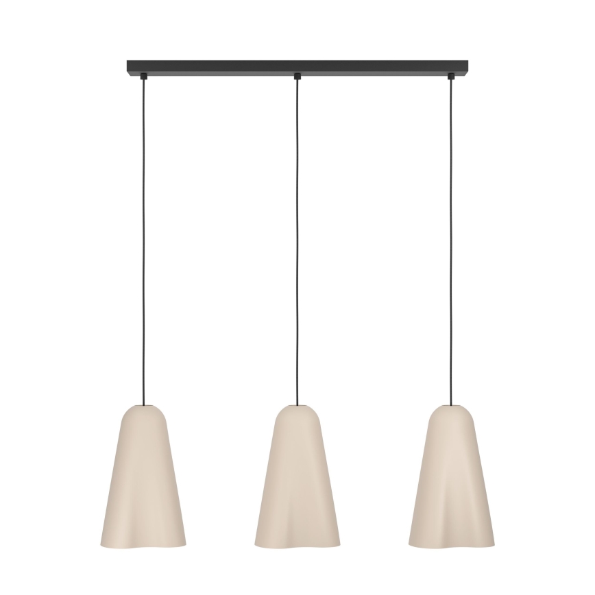 Eglo - Kattokruunu johdossa 3xE27/40W/230V beige