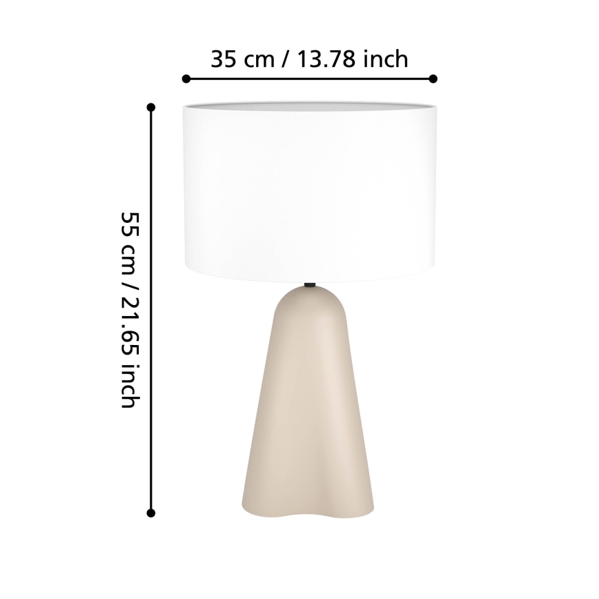 Eglo - Pöytävalaisin 1xE27/40W/230V beige