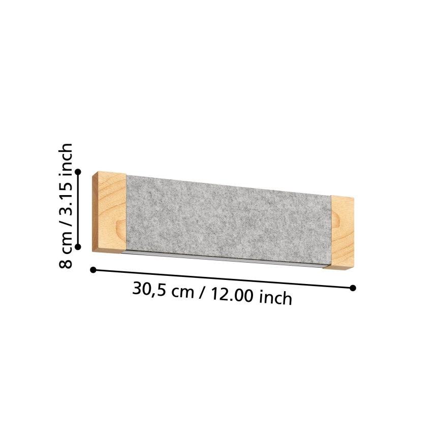 Eglo - LED-seinävalaisin 2xLED/5,4W/230V 3000K ruskea/harmaa