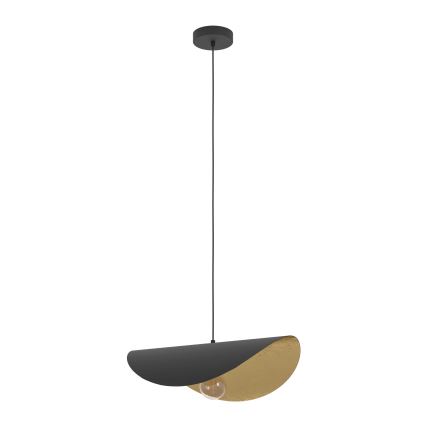 Eglo - Kattokruunu johdossa 1xE27/40W/230V 53 cm musta/kulta