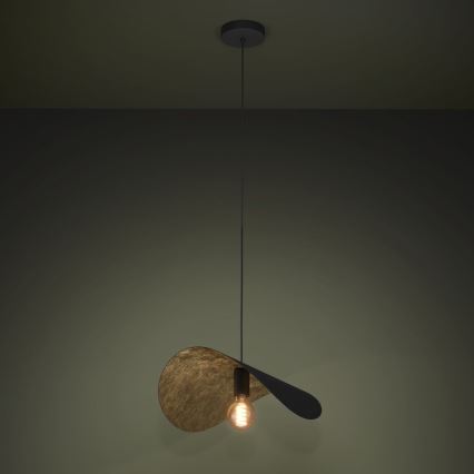 Eglo - Kattokruunu johdossa 1xE27/40W/230V 53 cm musta/kulta
