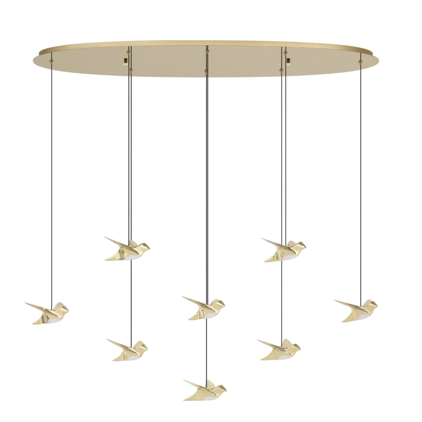 Eglo - Himmennettävä LED-kattokruunu johdossa 8xLED/4,2W/230V 3000K kulta