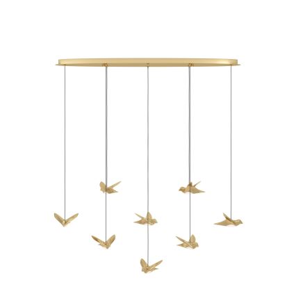 Eglo - Himmennettävä LED-kattokruunu johdossa 8xLED/4,2W/230V 3000K kulta