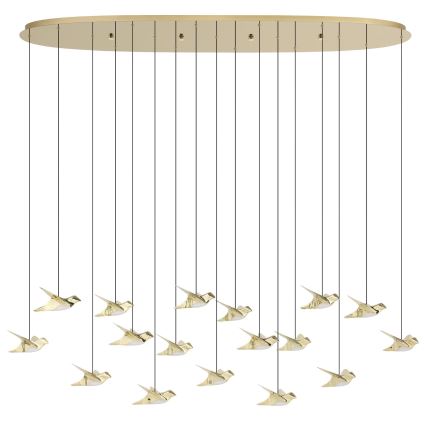 Eglo - Himmennettävä LED-kattokruunu johdossa 17xLED/3W/230V 3000K kulta