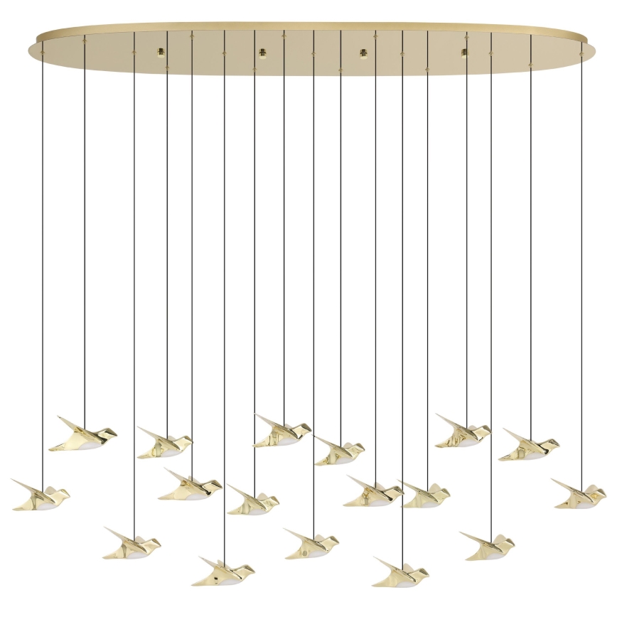 Eglo - Himmennettävä LED-kattokruunu johdossa 17xLED/3W/230V 3000K kulta