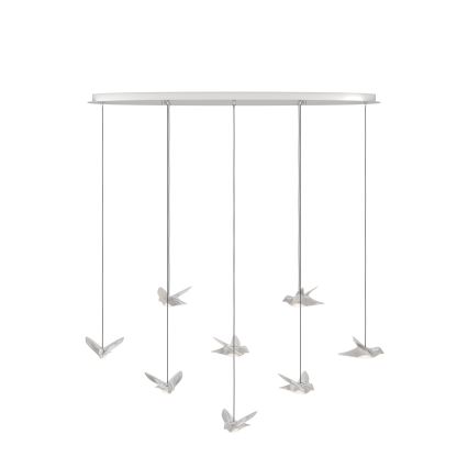 Eglo - Himmennettävä LED-kattokruunu johdossa 8xLED/4,2W/230V 3000K kiiltävä kromi