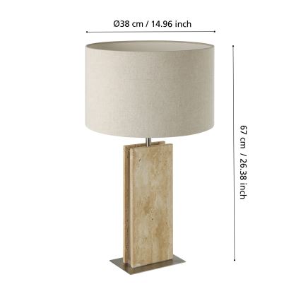 Eglo - Pöytävalaisin 1xE27/40W/230V beige