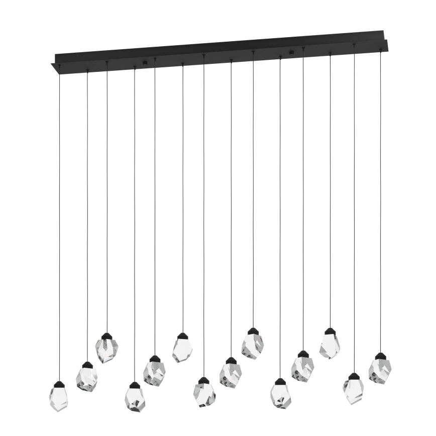 Eglo - Himmennettävä LED-kattokruunu johdossa 14xLED/3W/230V 3000K musta/läpinäkyvä