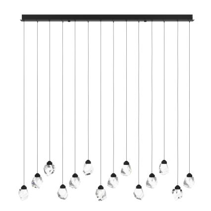 Eglo - Himmennettävä LED-kattokruunu johdossa 14xLED/3W/230V 3000K musta/läpinäkyvä