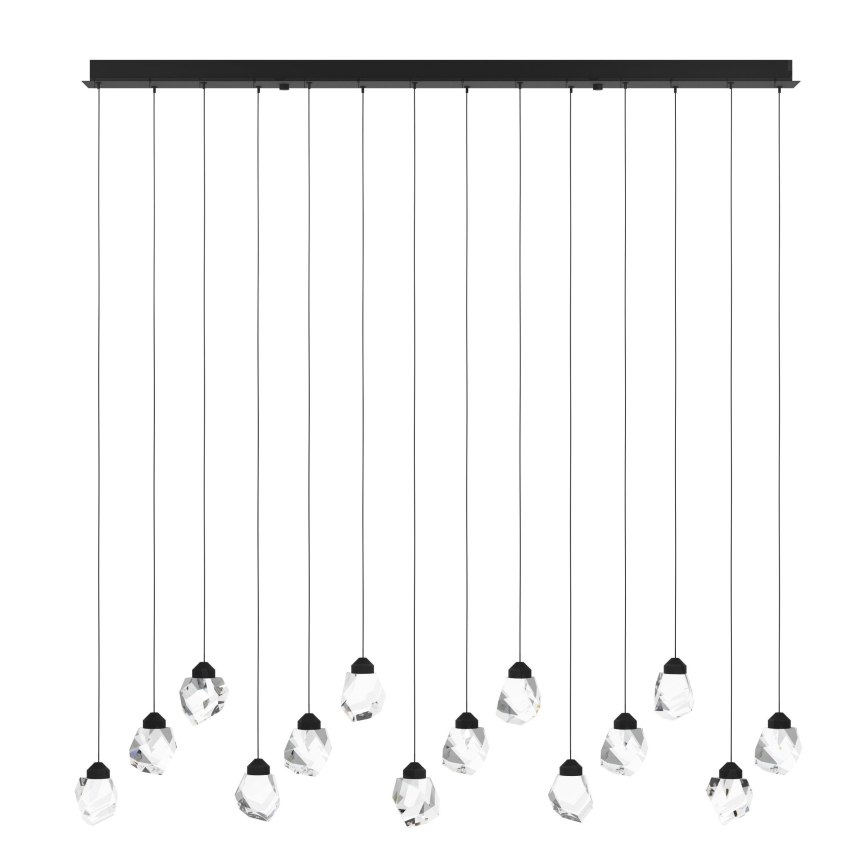 Eglo - Himmennettävä LED-kattokruunu johdossa 14xLED/3W/230V 3000K musta/läpinäkyvä