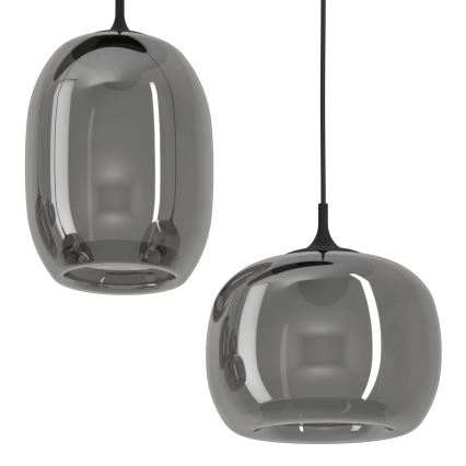Eglo - Himmennettävä LED-kattokruunu johdossa 6xLED/3,7W/230V 2700-6500K savuinen + kauko-ohjaus