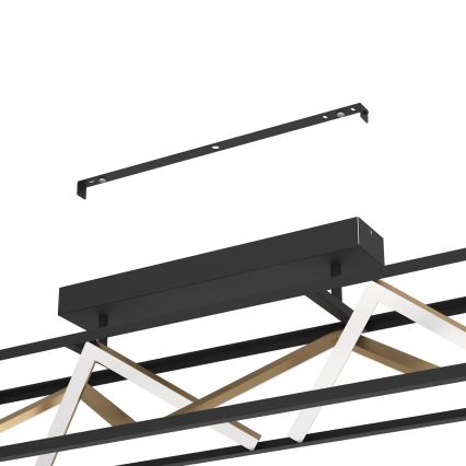 Eglo - LED-himmennyskattokruunu LED/45W/230V 2700-6500K musta/kulta + kauko-ohjaus
