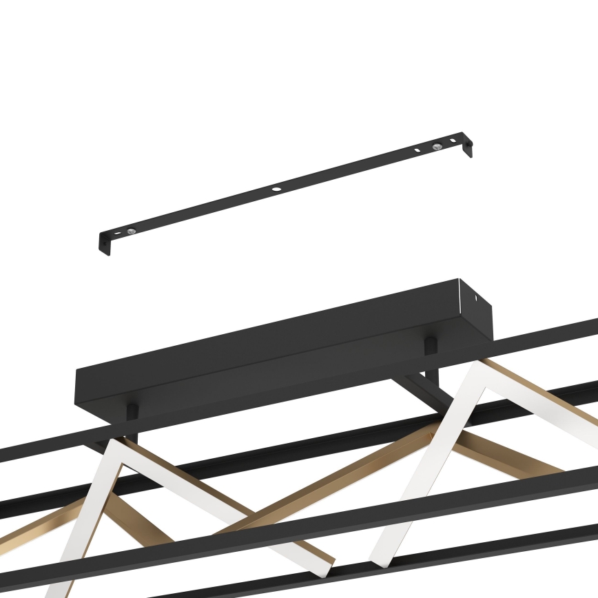 Eglo - LED-himmennyskattokruunu LED/45W/230V 2700-6500K musta/kulta + kauko-ohjaus