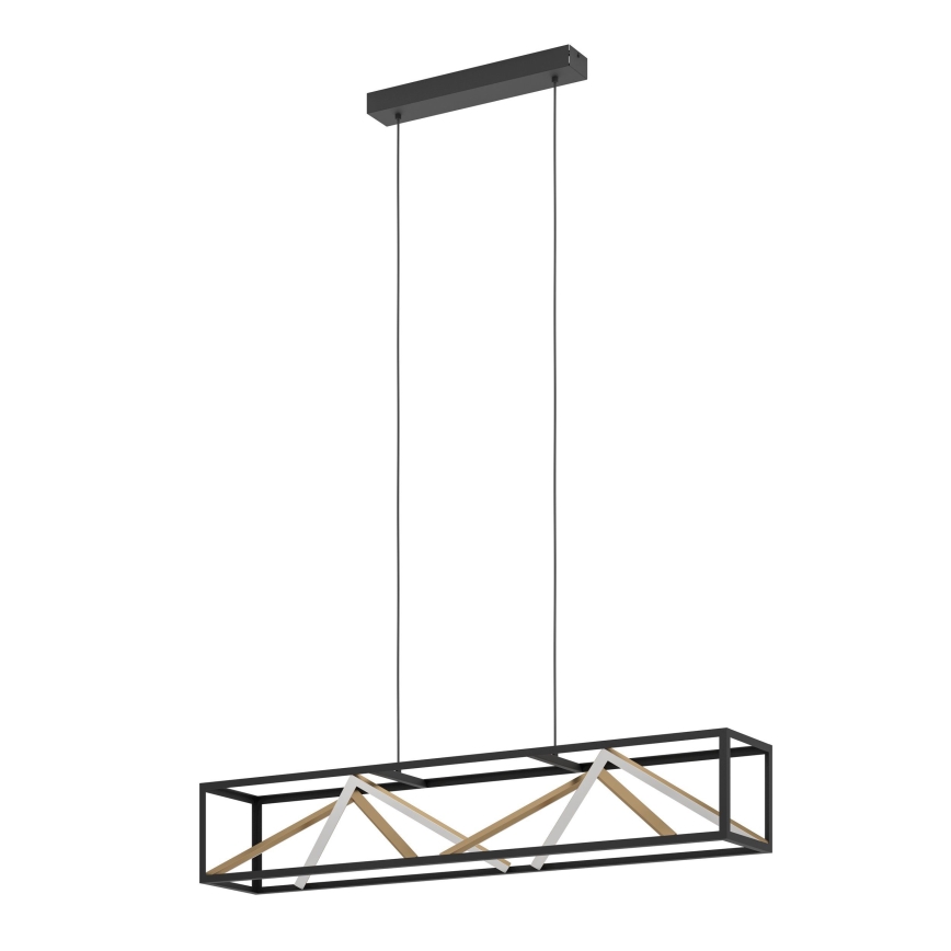 Eglo - Himmennettävä LED-kattokruunu johdossa LED/46W/230V 2700-6500K musta/kulta + kauko-ohjaus