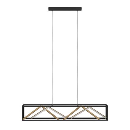 Eglo - Himmennettävä LED-kattokruunu johdossa LED/46W/230V 2700-6500K musta/kulta + kauko-ohjaus